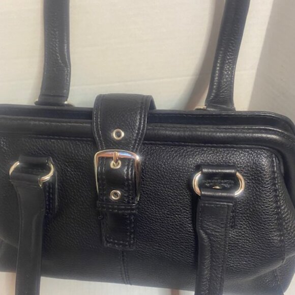 TALBOTS Black Leather Satchel Bag - Picture 5 of 6